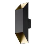 D'Lite Wall Light Nura Aluminium Black Up & Down 7W 250lm - 830 Warm White | IP44