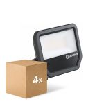 Multipack 4x Ledvance LED Floodlight Aluminium Black 41W 6000lm 100D - 840 Cool White | IP66 - Symmetrical