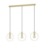 Eglo Pendant Manizales Steel Gold | IP20 - Suitable for 3x E27 