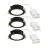 Multipack 3x Nordlux Downlight Olea Black 4.4W 345lm 110D - 930 | 68mm - IP65 - Best Colour Rendering