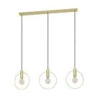 Eglo Pendant Manizales Steel Gold | IP20 - Suitable for 3x E27 