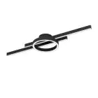 Eglo Ceiling Light Amandolo Steel Black 23.5W 2850lm - 827-865 Tunable White + RGB | Dimmable